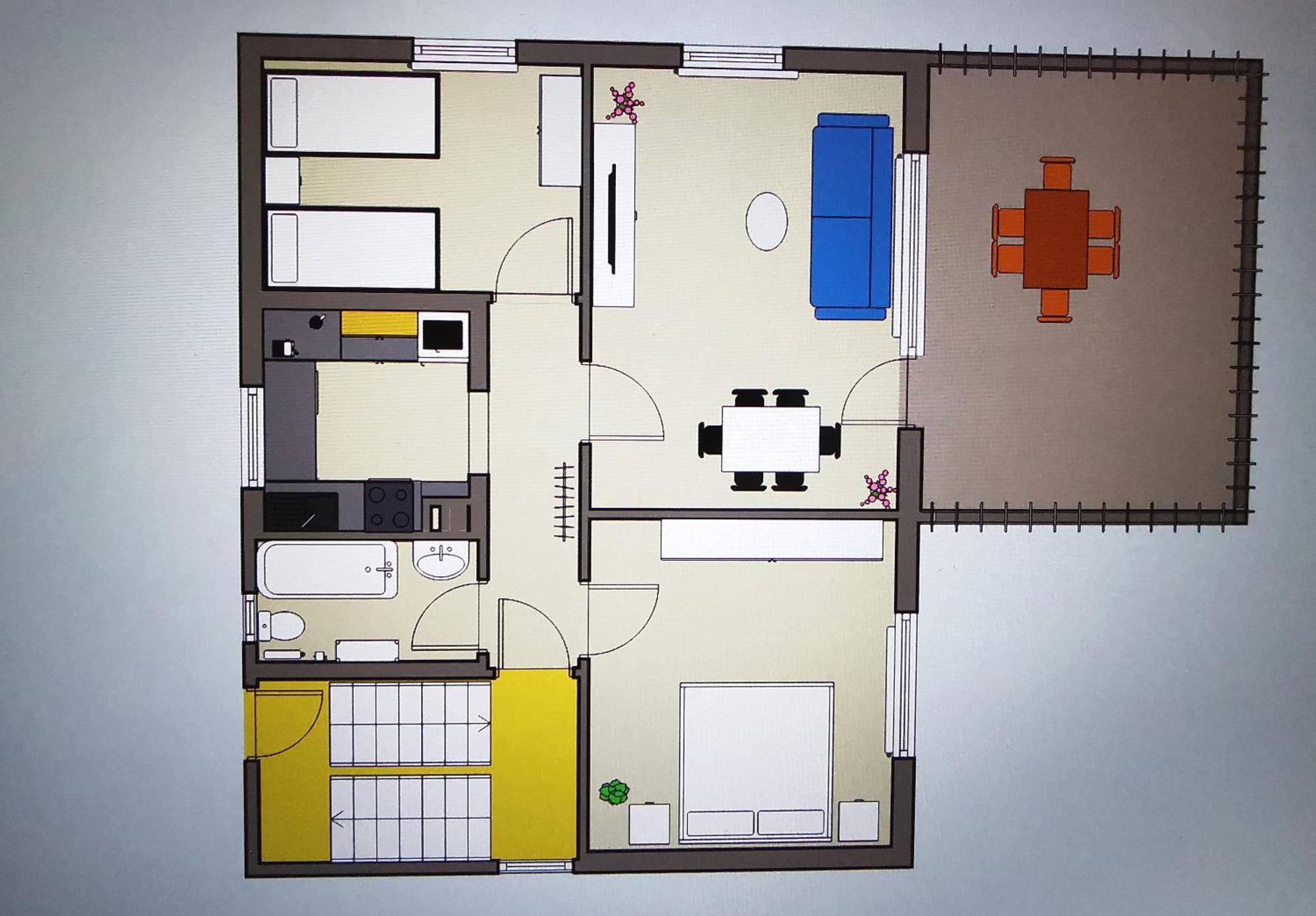 3 Zimmer-Apartment Mit Terrasse 盖恩斯巴赫 外观 照片